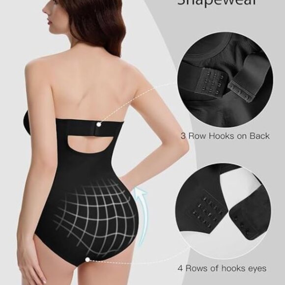 Decorus Women's Size M Seamless Strapless Shapewear Bodysuit Shapewear - Picture 3 of 11